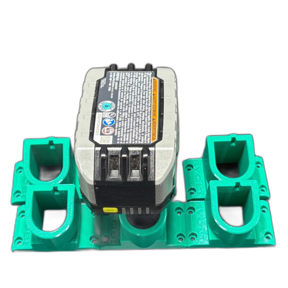 PET-G 6-Pack Battery Holder Wall Mount Heavy Duty For RYOBI 18V ONE‎ - Picture 1 of 7
